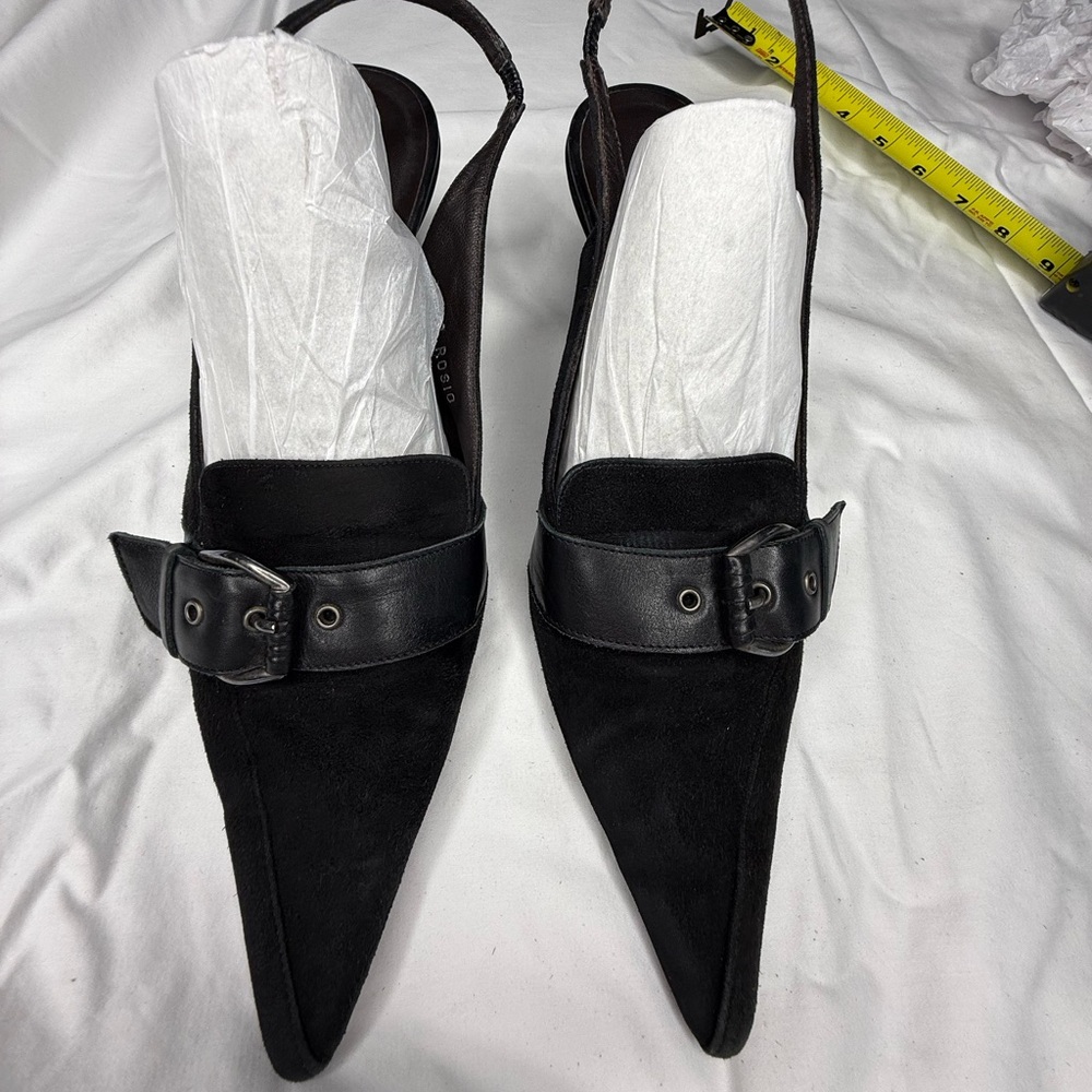 Couture Donald J Pliner suede and leather mule